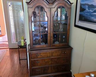 Vintage lighted china cabinet