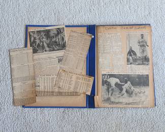 1940s 1950s sports scrapbook, baseball, basketball, football