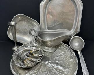 99 MixedVintagePewterServewareWiltonBruceFoxMore