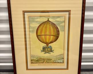 56 VCioniFramedHotAirBalloonPrintFirenze1788Design