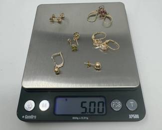 64 14KGoldEarringLotPeridotCZAmberToneMisc500gTotal