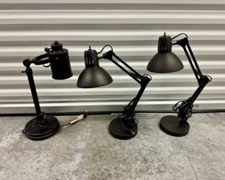 83 Setof3IndustrialStyleAdjustableTabletopLamps