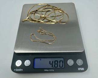 4 GoldChain14KBraceletLot480gTotalWeight