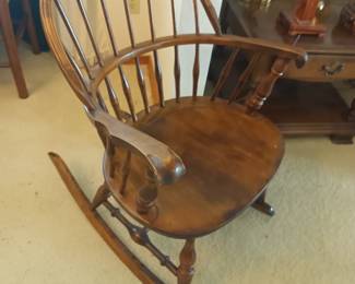 Windsor saddleback rocking chair