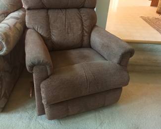 Lazyboy recliner.   You won't see me sitting down, but I did test it.  Very comfortable.