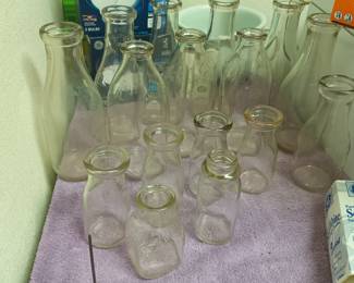 Vintage milk bottles
