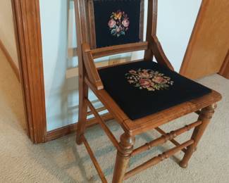 Great embroidered seat/back chair