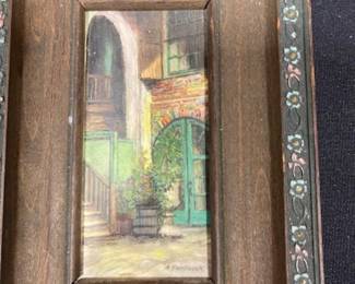 Antique framed art