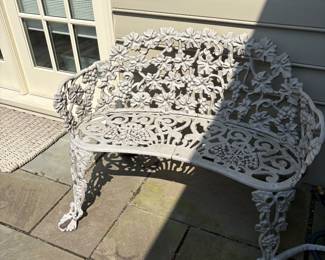 Vintage cast iron bench
