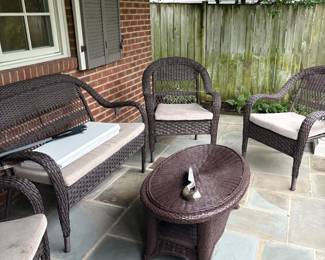 Wicker patio set 