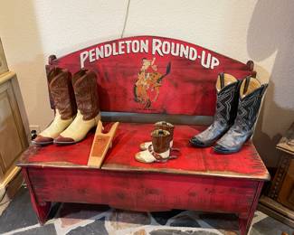 Custom made storage bench