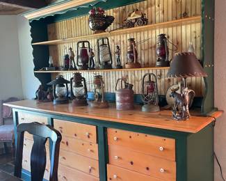 Incredible Hutch, and train lamp collection