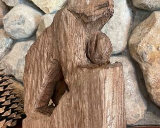 Hand carved bear