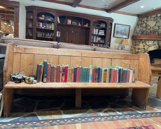 Church pew antique books