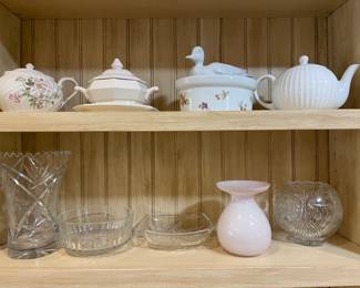 Lots of fine servingware