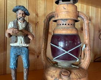 Statues and lamps, Cowboy