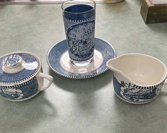 Courier & Ives dishes 