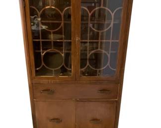 56 - Vintage China Cabinet 66 x 36 x 18