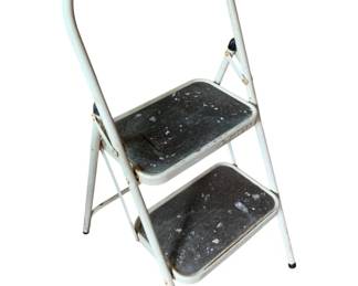 25 - Folding Step Stool Metal 46 x 17 x 16