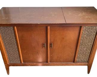 156 - Vintage Syntronic Stereo Console 29 x 42 x 16 used as-is electric/electronic/mechanical item - no guarantee all components, untested.