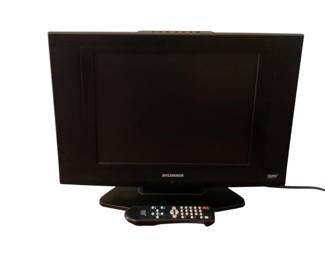 119 - Sylvania 15" LCD TV w/ Remote used as-is electric/electronic/mechanical item - no guarantee all components, untested.