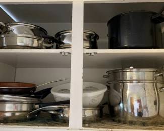 2 - Cabinet Lot Pots & Pans