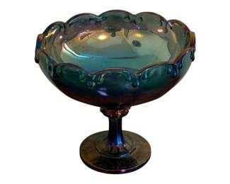 33 - Indiana Glass Carnival Compote 8 x 8