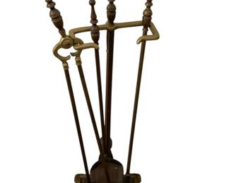 95 - Fire Tool Set Brass 31"