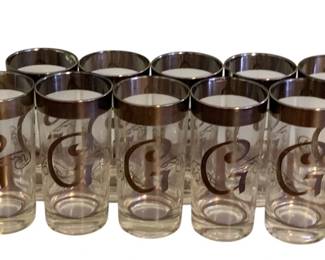 74 - 10 Vintage Glass Tumblers 5"