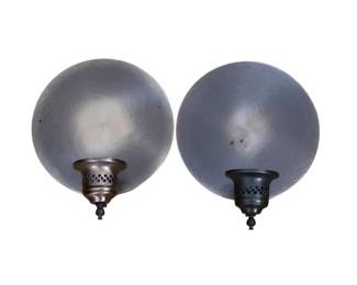98 - Pair Wall Candleholders 8.5"