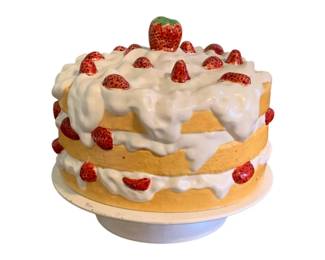 23 - Strawberry Covered Cake Plate 11 x 12