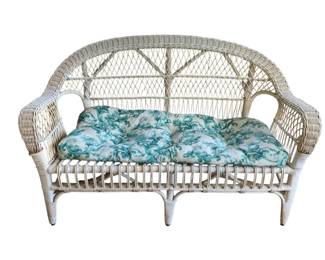 149 - Wicker Loveseat 34 x 51 x 28