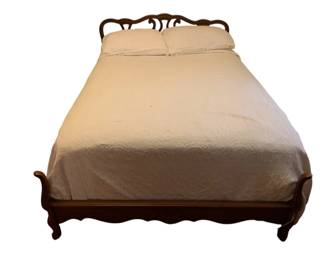 137 - French Full Size Bed w/ Bedding 38 x 52 x 78