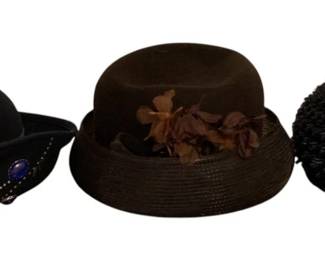 131 - 3 Vintage Hats, Large
