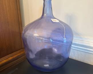 C47 - $60. Vietri "Cobalt" glass jug. Measures 12.5" wide x 18" tall.