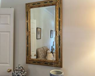 C98 - $150. Large Heavy Entry Mirror. Measures 25.25" x 41" tall. Beautiful frame in great condition!