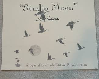 BT7 - $200. Bob Timberlake "Studio Moon". Unframed. In Original Packaging. Signed & Numbered. #1167/5108. (Selling from Bob Timberlake currently for $375.)