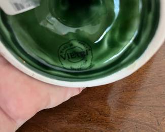 C24 - $450. *Rare* Vietri Cypress Trees signed Stefano Roselli - set of 3 in Green. Measures 11", 15.5" & 20". No issues noted.