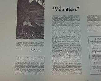 BT10 - $250. Bob Timberlake "Volunteers". Unframed. In Original Packaging. Signed & Numbered. #1167/1250. (Selling from Bob Timberlake currently for $775.)