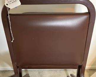 C104 - $20. Set of 4 Metal Stacking Chairs.