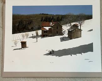 BT1 - $250. Bob Timberlake "Ray's Place". Unframed. In Original Packaging. Signed & Numbered. #1167/6791 (Selling from Bob Timberlake currently for $775.) One minor stain noted next to the numbers - probably outside where the frame would be.