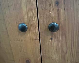 C145 - $30. Desk / Armoire. Purchased from Lowes. Pressed wood. Measures 34.75" wide x 19.5" deep x 63.5" tall.
