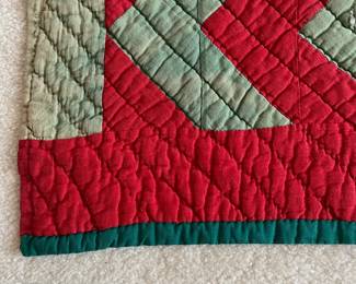 C22 - $60. Machine Sewn & Hand Quilted. Measures 65" x 83.5". Does have some sun fading but no big holes / rips etc.