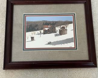 BT14 - $40. *Small* Bob Timberlake Print. "Ray's Place". Framed it measures 12" x 10".