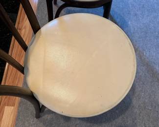 C81 - $95 PAIR of Bentwood Chairs with Plastic Upholstered Seats.