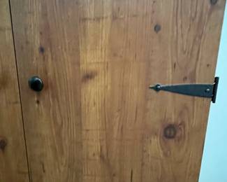 C145 - $30. Desk / Armoire. Purchased from Lowes. Pressed wood. Measures 34.75" wide x 19.5" deep x 63.5" tall.