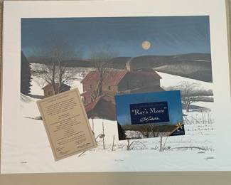 BT2 - $250. Bob Timberlake "Ray's Moon". Unframed. In Original Packaging. Signed & Numbered. #1167/5713. (Selling from Bob Timberlake currently for $650.)