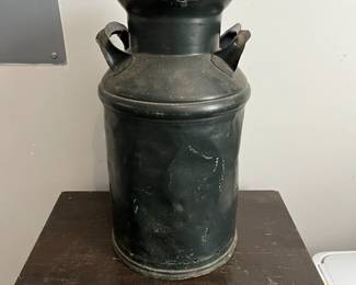 C142 - $25. Painted Black Milk Can.