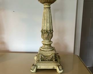 C110 - $30 PAIR of Lamps. Measures 29" tall. Shades are in great condition.