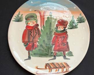 C112 - $15. Vietri 11" plate - minor crazing.